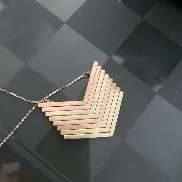 Madewell gold and rose gold tone arrow stack necklace - Picture 4 of 5